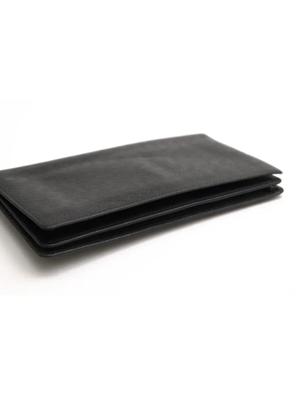 Louis Vuitton Wallet Leather Black Taiga Porto Cartes Credit No Coin Purse